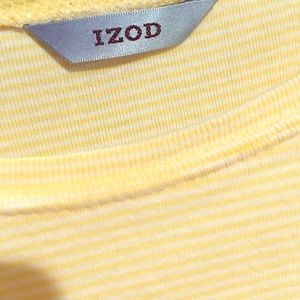 Izod yellow & white stripe T-shirt